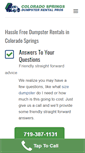 Mobile Screenshot of dumpsterrentalcoloradospringsco.com